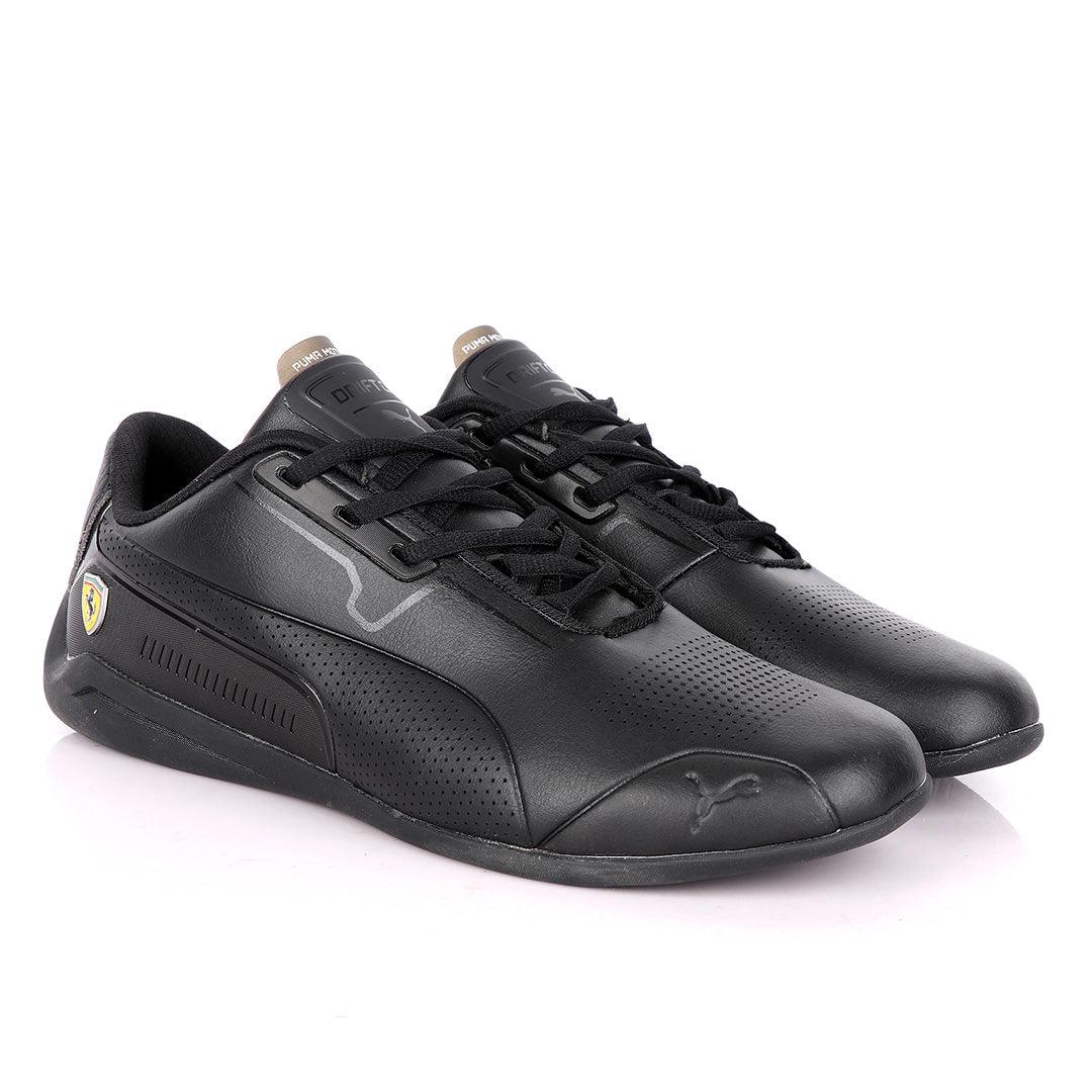 Puma Motor Sport Drift Cat All Black Leather Sneakers - Obeezi
