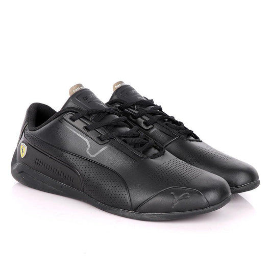 Puma Motor Sport Drift Cat All Black Leather Sneakers - Obeezi