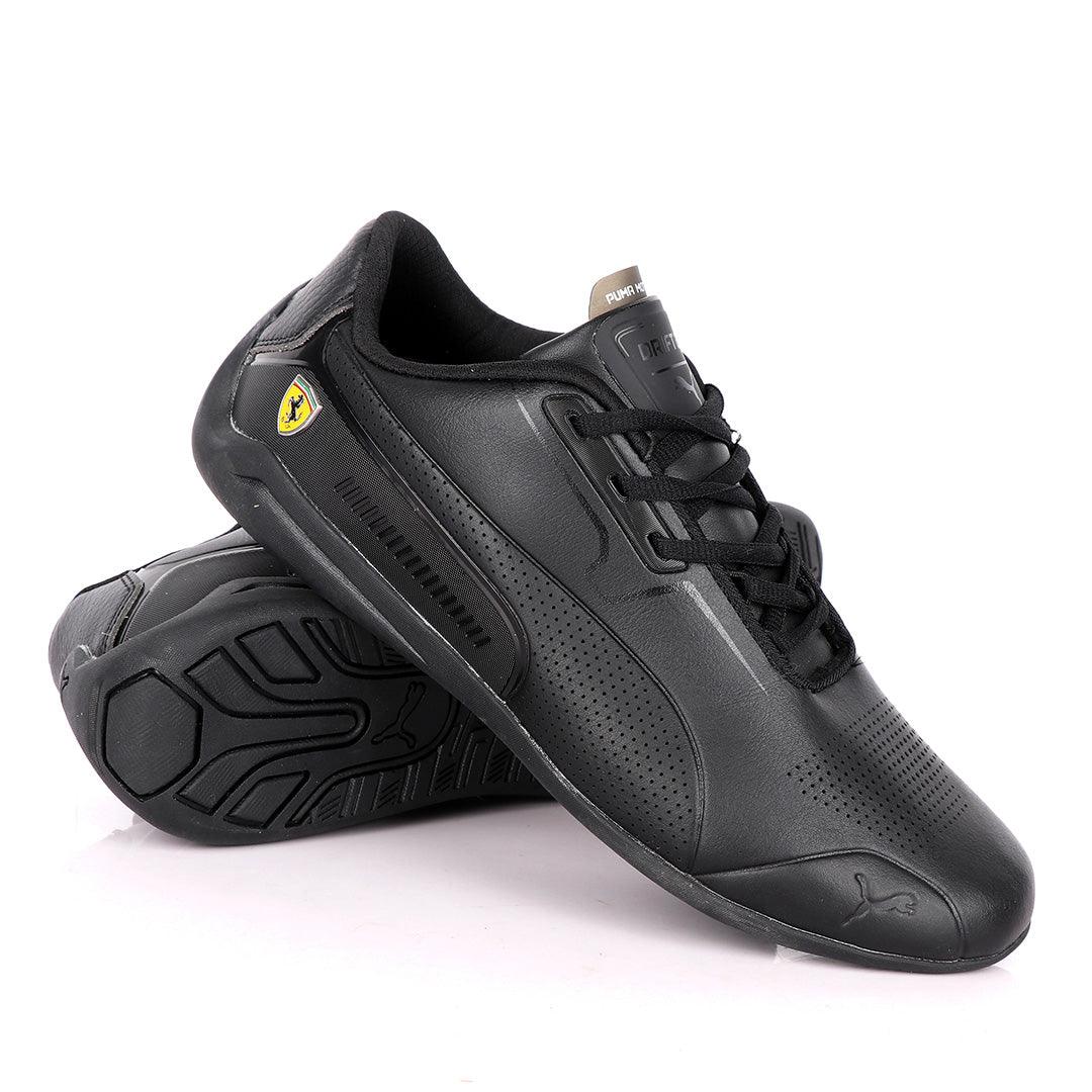 Puma Motor Sport Drift Cat All Black Leather Sneakers - Obeezi