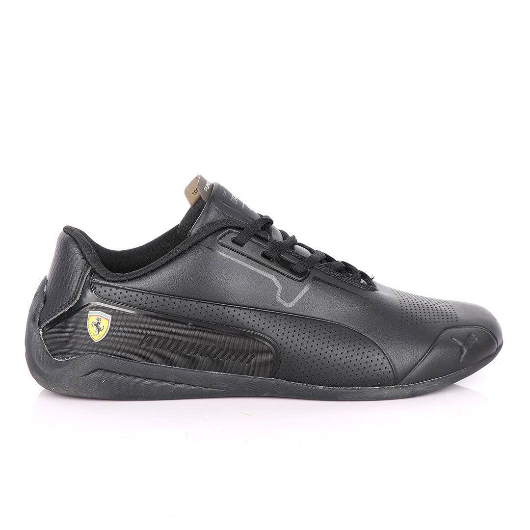 Puma Motor Sport Drift Cat All Black Leather Sneakers - Obeezi