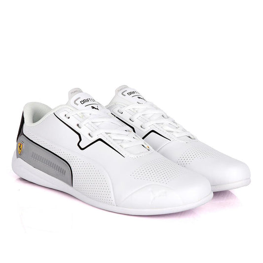Puma Motor Sport Drift Cat White Leather Sneakers - Obeezi