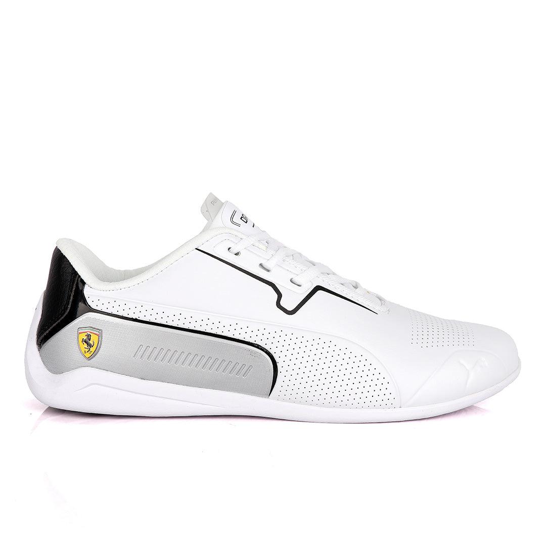Puma Motor Sport Drift Cat White Leather Sneakers - Obeezi
