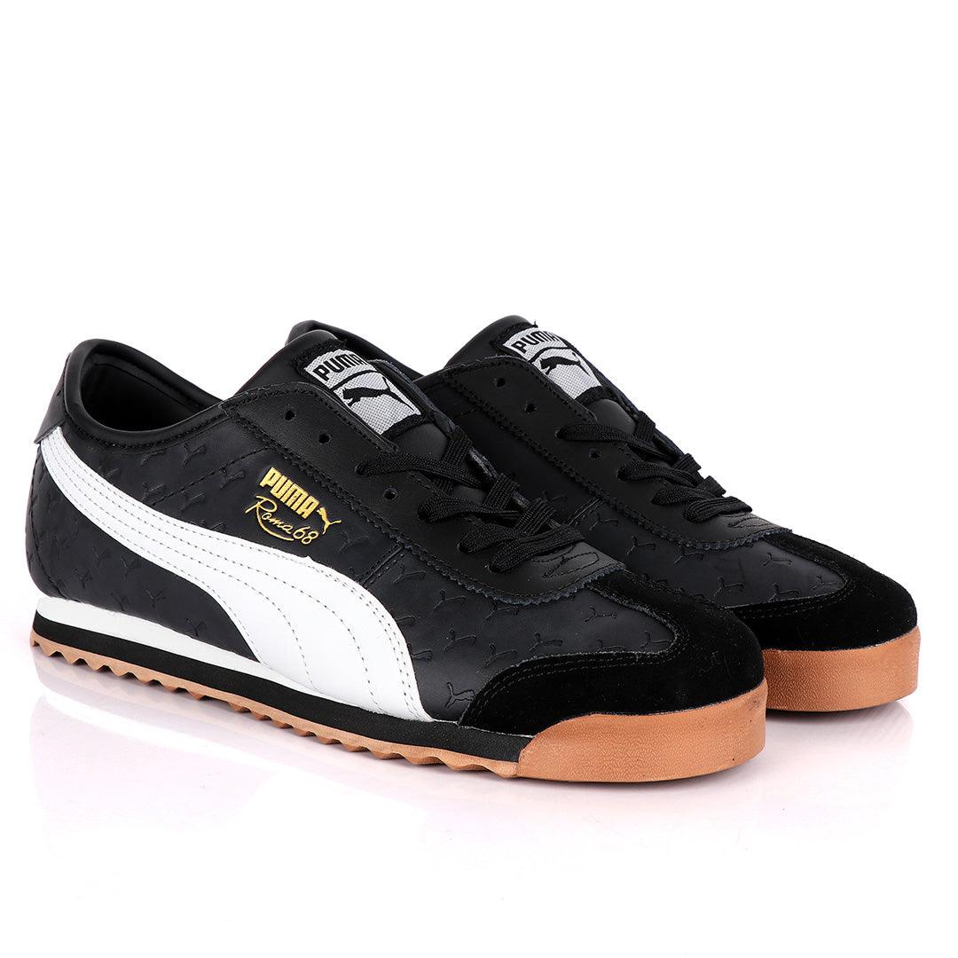 Puma Roma 68 Created Horse Logo Sneaker-Black - Obeezi