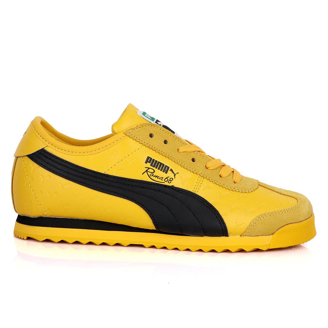 Puma Roma 68 Created Horse Logo Sneaker-Yellow - Obeezi