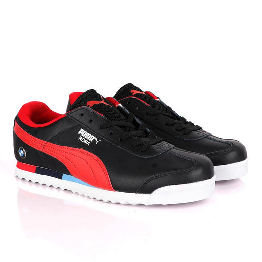 Puma Roma BMW Motor Sport Black Red Sneakers - Obeezi