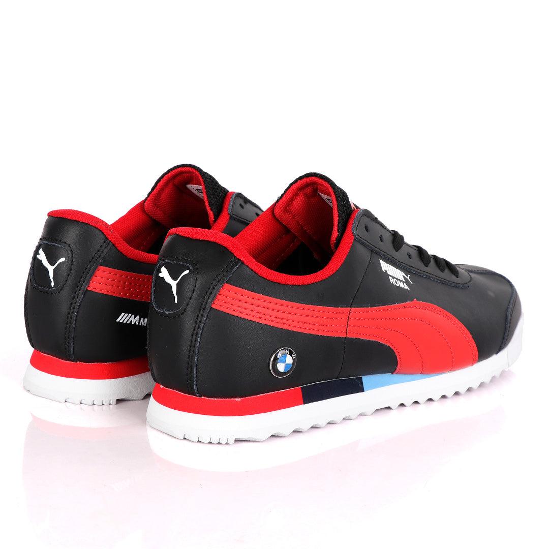 Puma Roma BMW Motor Sport Black Red Sneakers - Obeezi