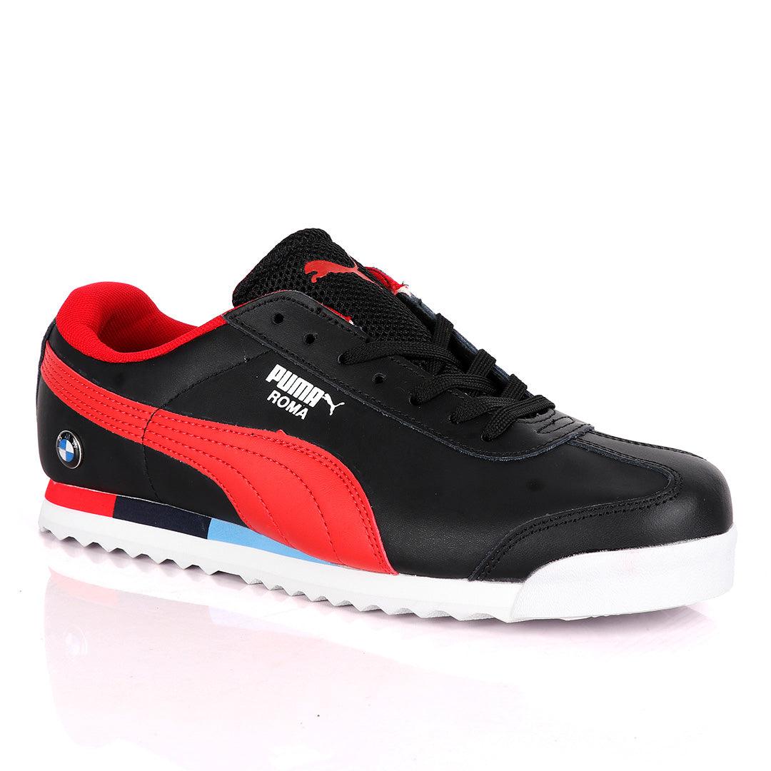 Puma Roma BMW Motor Sport Black Red Sneakers - Obeezi