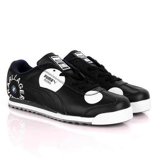 Puma Roma Karl Lagerfeld Black And White Sneakers - Obeezi
