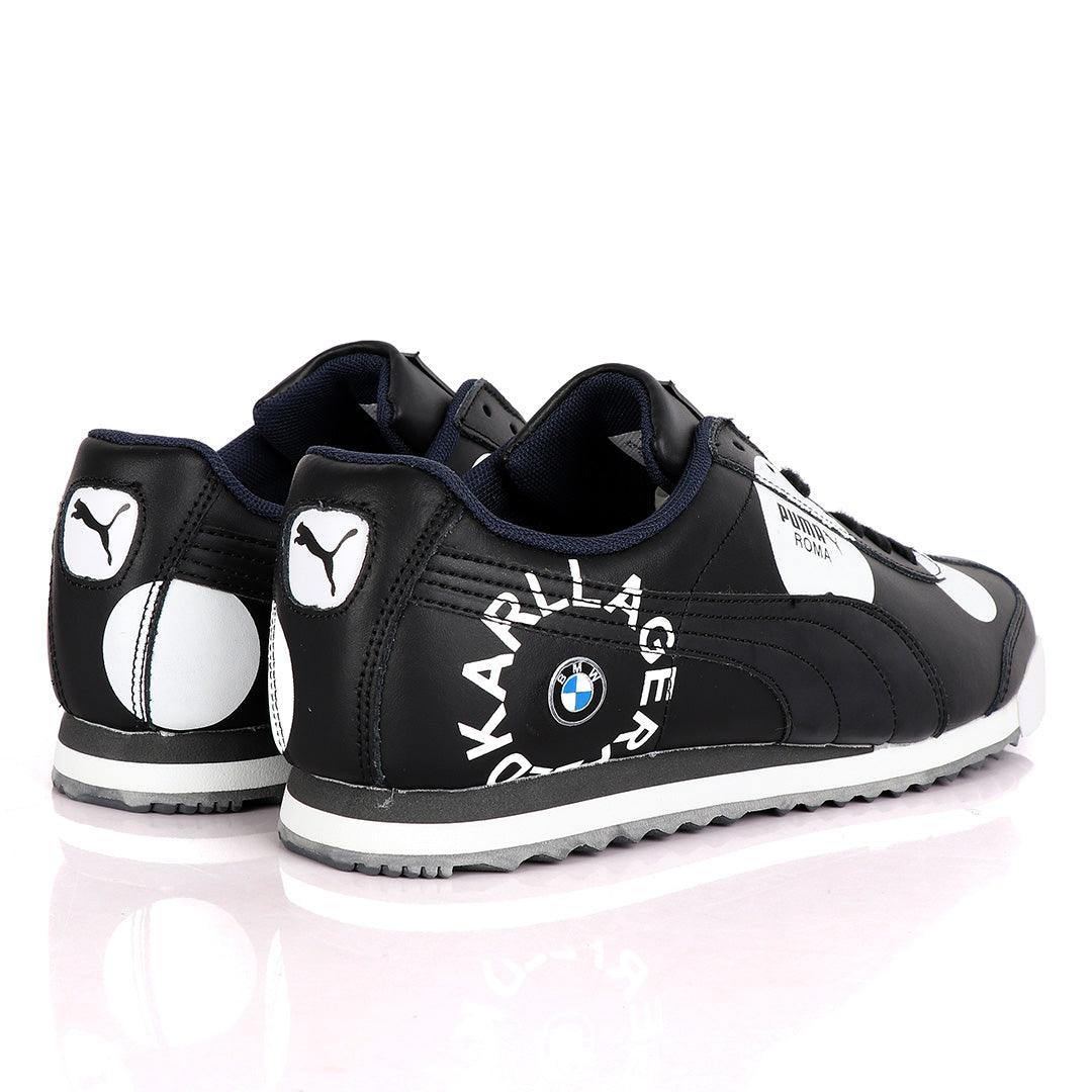 Puma Roma Karl Lagerfeld Black And White Sneakers - Obeezi