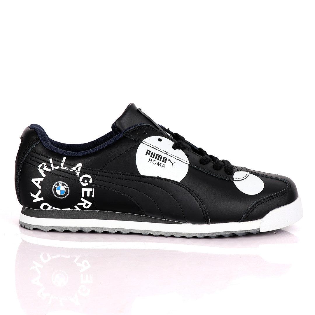 Puma Roma Karl Lagerfeld Black And White Sneakers - Obeezi
