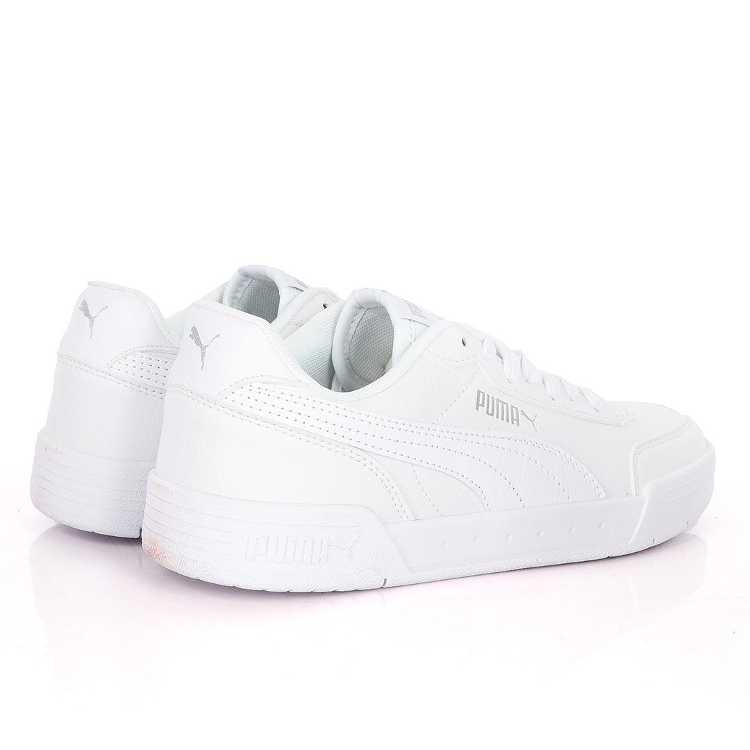 Puma Soft Foam Optimal Comfort All White Leather Sneakers - Obeezi