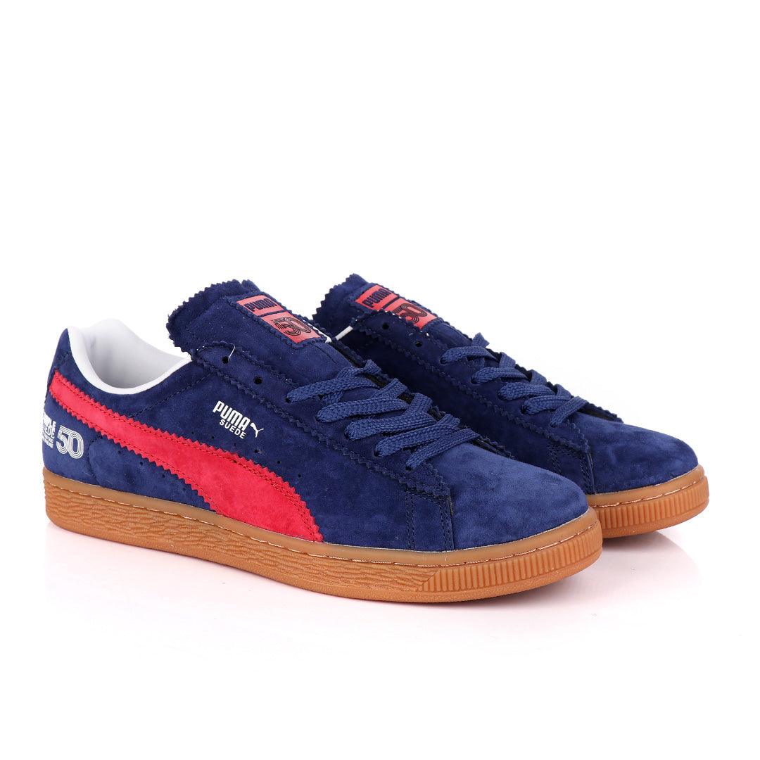 Puma x Michael Lau Suede Classic Navyblue and Red - Obeezi