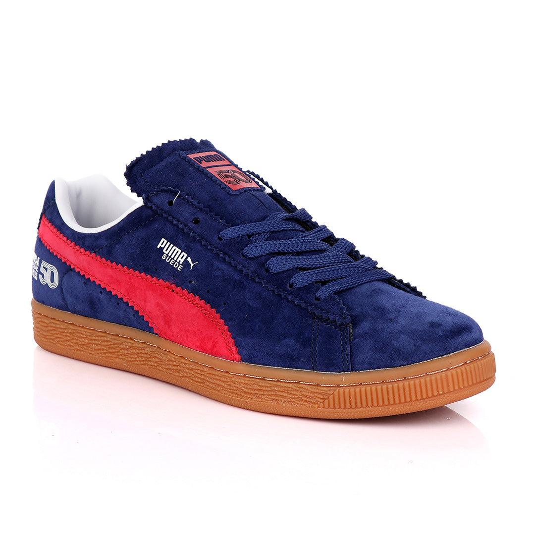 Puma x Michael Lau Suede Classic Navyblue and Red - Obeezi