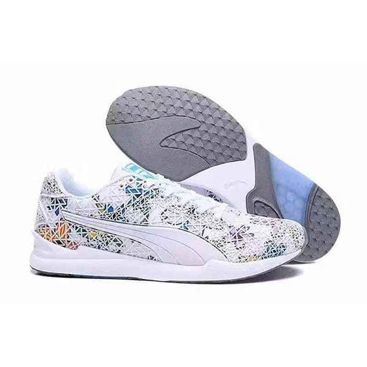 Puma XS500 TK Graphic Limestone White-Blue Sneakers - Obeezi