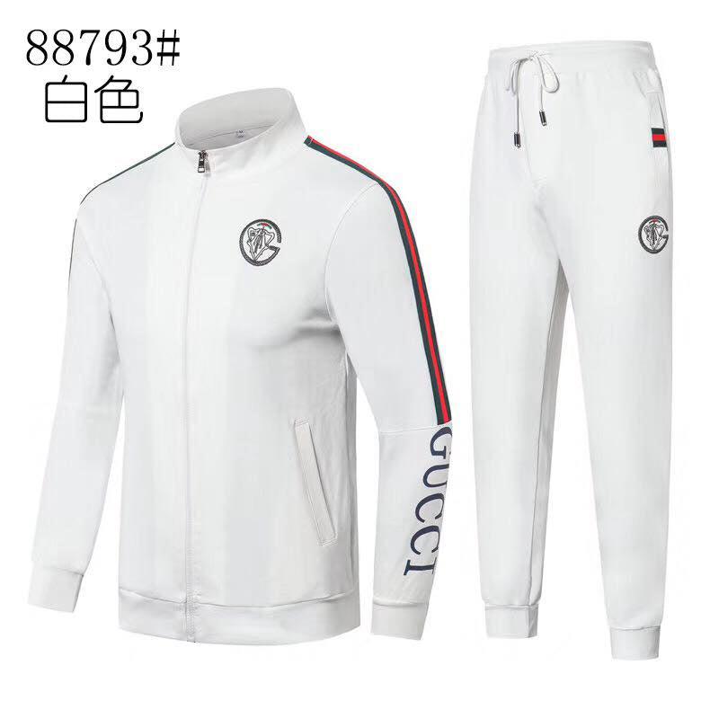 Quality All White Hand Design Thick Tracksuits - Obeezi