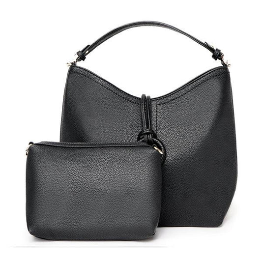 Quality Design Women's Tote Bag 2 in 1 Set Handbags Black - Obeezi.com