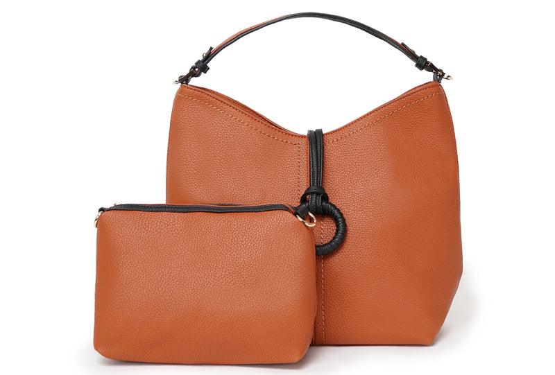 Quality Design Women's Tote Bag 2 in 1 Set Handbags Brown - Obeezi.com