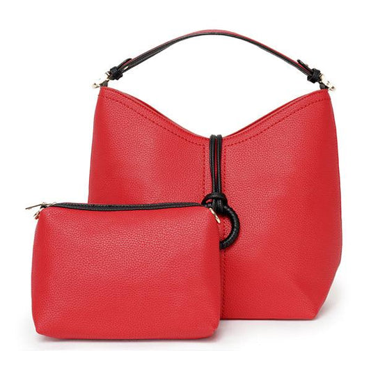 Quality Design Women's Tote Bag 2 in 1 Set Handbags-Red - Obeezi.com