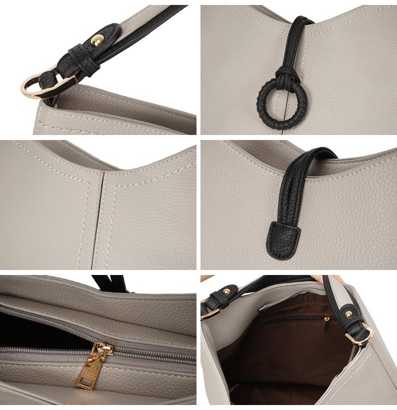 Quality Design Women's Tote Grey Bag 2 in 1 Set Handbags - Obeezi.com