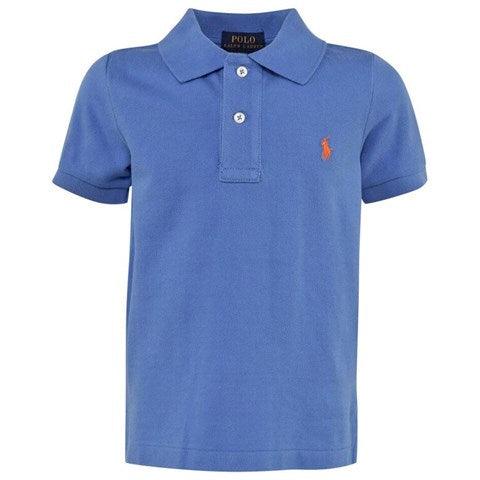 R L Custom Fit Men's Shortsleeve Small Pony Polo light Bue - Obeezi