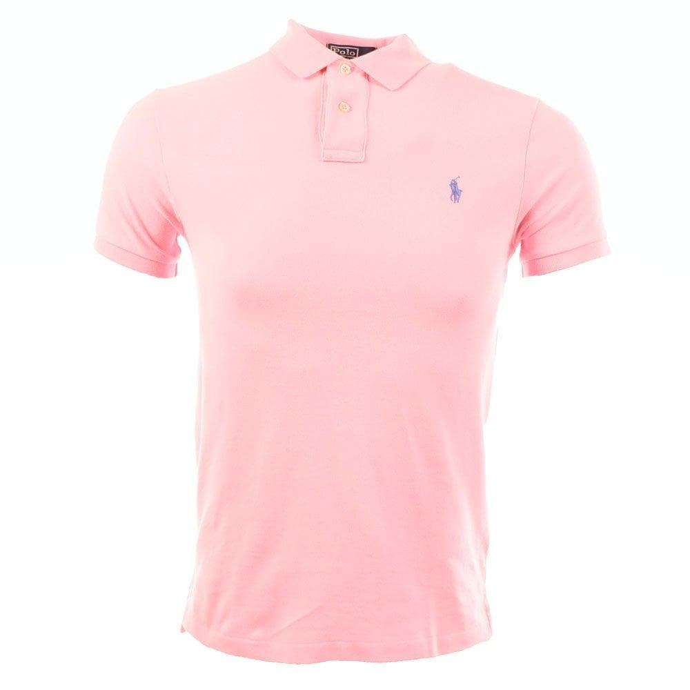 R L Custom Fit Men's Shortsleeve Small Pony Polo Pink - Obeezi