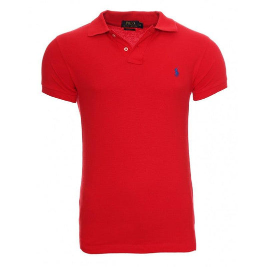 R L Custom Fit Men's Shortsleeve Small Pony Polo Red - Obeezi