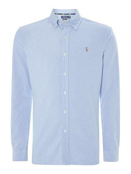 R L Fit Oxford Button-Down Pony Logo Shirt - Skyblue - Obeezi