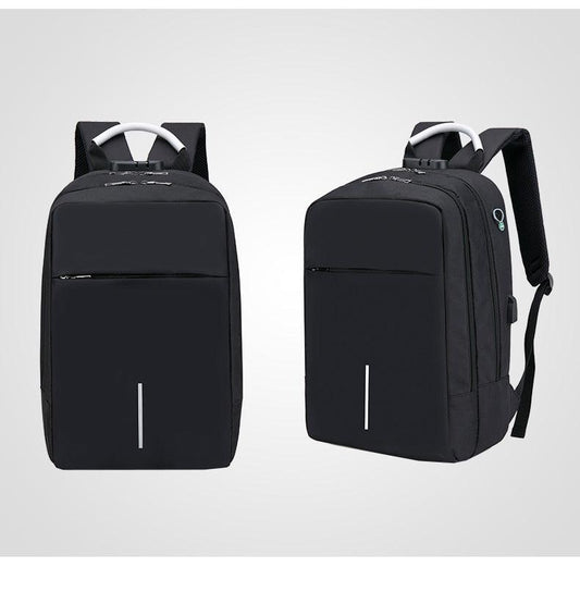 Raids Anti-Theft Backpack With Usb Charging Ports Code Lock Black Bags - Obeezi.com