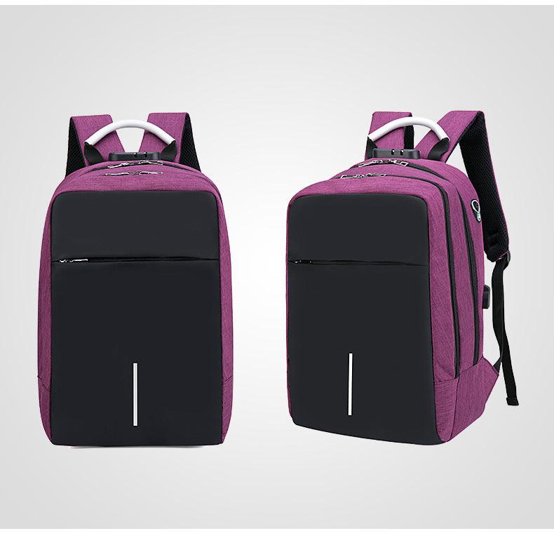 Raids Anti-Theft Backpack With Usb Charging Ports Code Lock Blue Bags - Obeezi.com