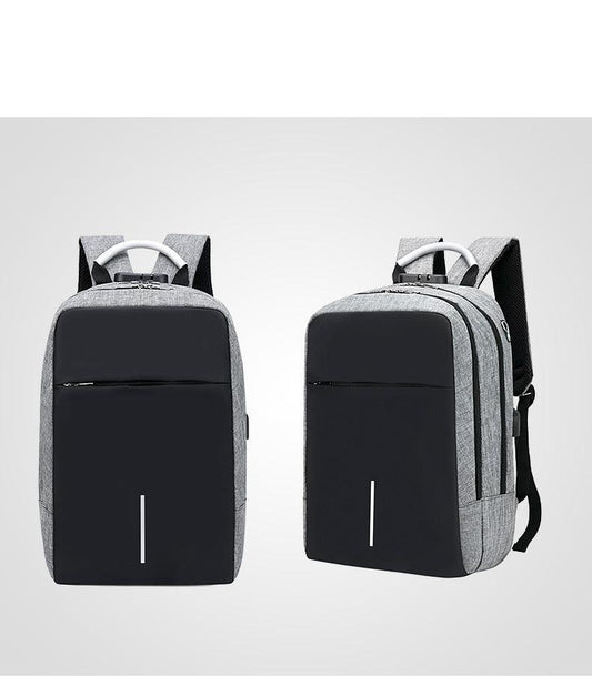 Raids Anti-Theft Backpack With Usb Charging Ports Code Lock Grey Bags - Obeezi.com