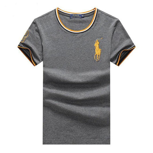 Ralp Gray Custom Slim Fit Crew Neck T-Shirt - Obeezi.com