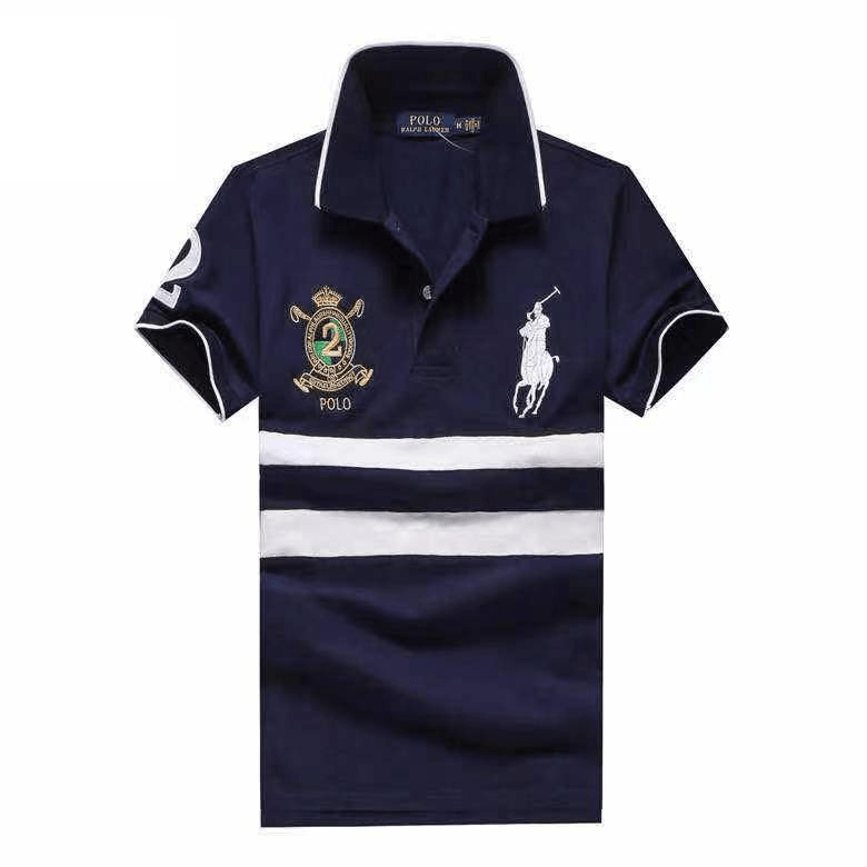 Ralp Skinny Fit Cotton Polo Shirt- NavyBlue - Obeezi.com