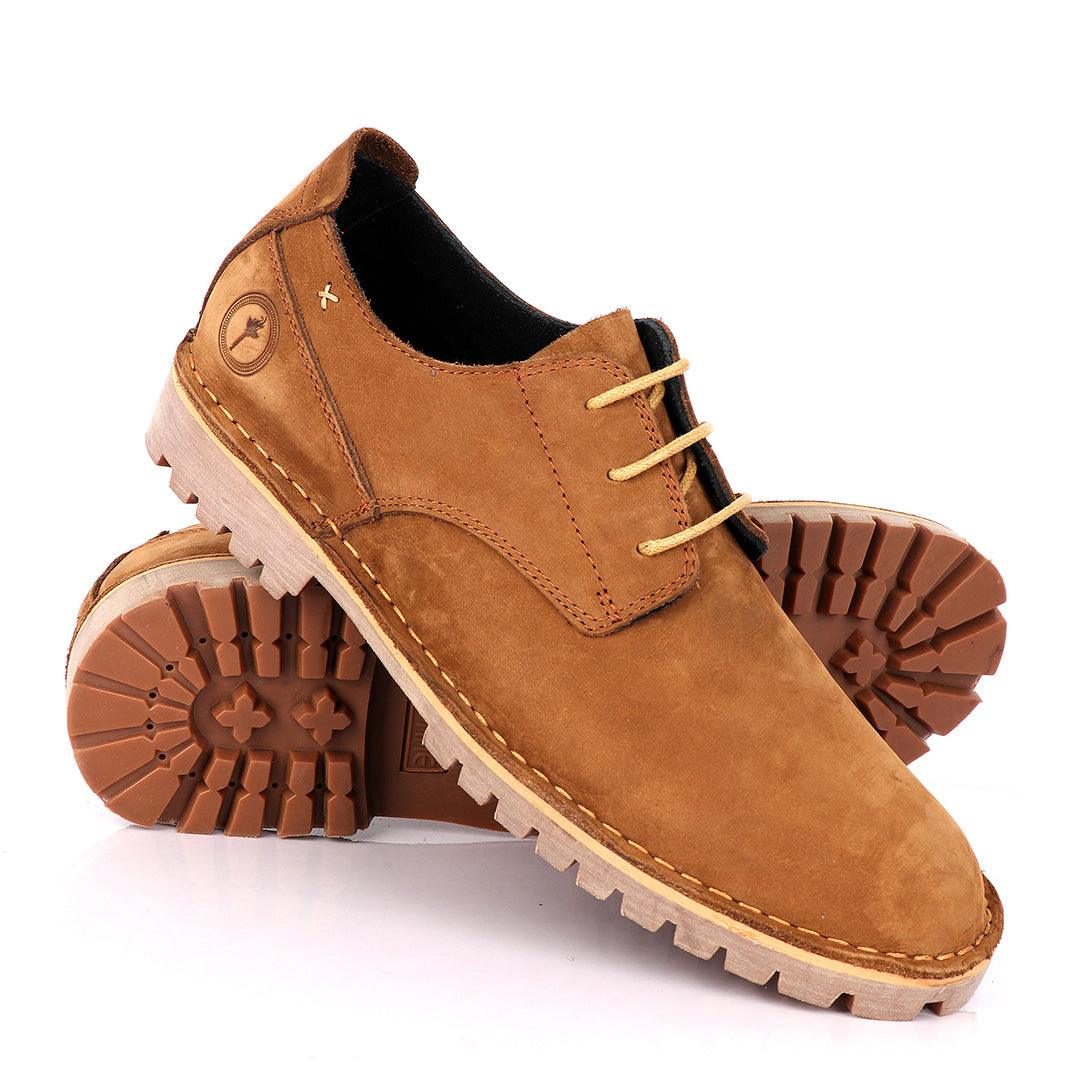 Ralphomme caterpillar Rugged Brown Men's Lace Up Shoe - Obeezi