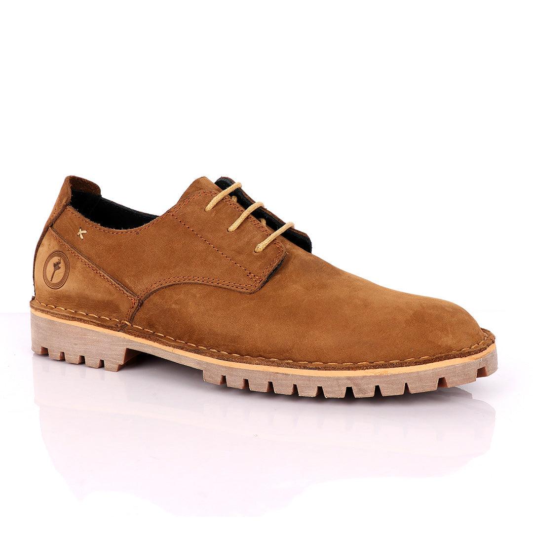 Ralphomme caterpillar Rugged Brown Men's Lace Up Shoe - Obeezi