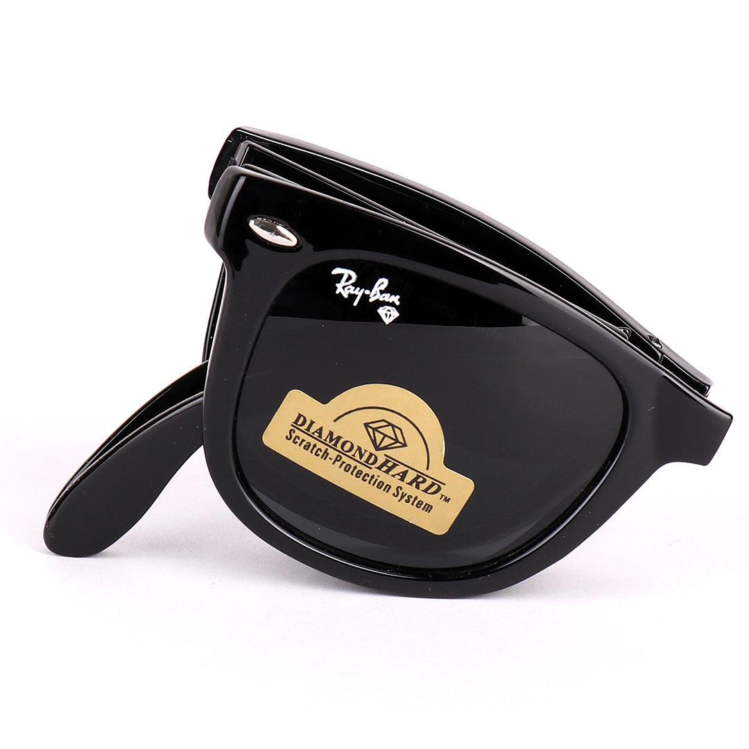 Ray-Ban 4105 Foldable Wayfarer All Black Sunglasses - Obeezi.com