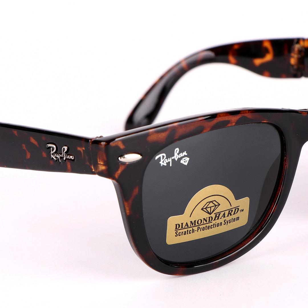 Ray-Ban 4105 Foldable Wayfarer Brown Sunglasses - Obeezi.com
