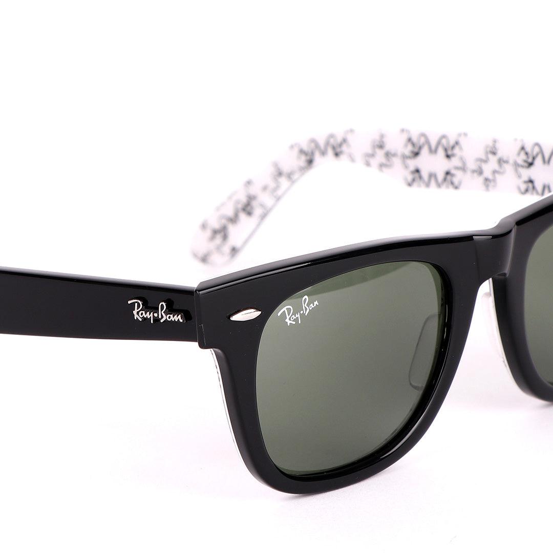 Ray-Ban All Black Wayfarer Black Signature Scripted Sunglasses - Obeezi.com