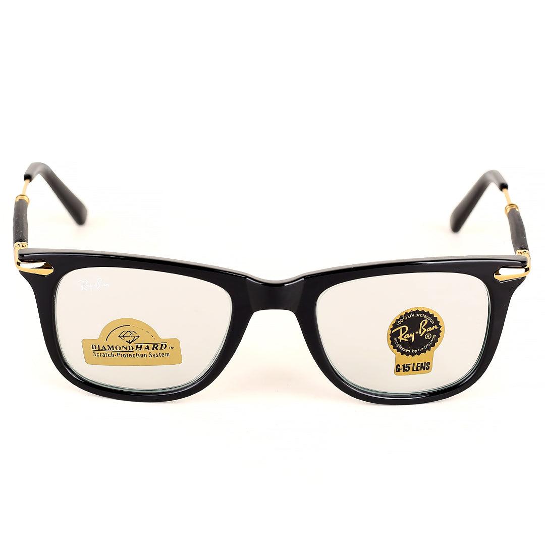 Ray-Ban Luxury Diamond G-15 Lens Transparent And Gold Hand Sunglasses - Obeezi.com