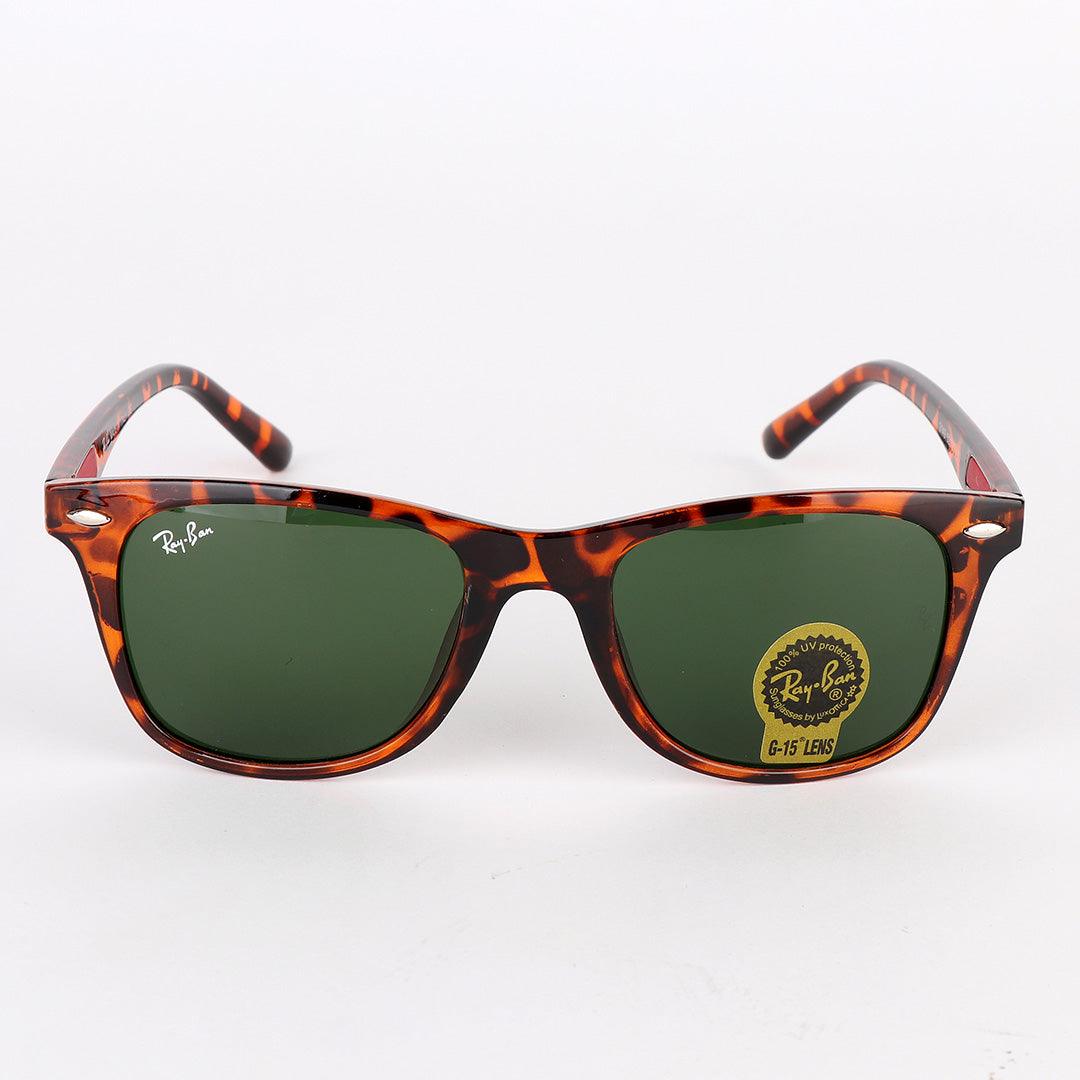 Ray-Ban Uv Protection Brown and Red Logo Sunglasses - Obeezi.com