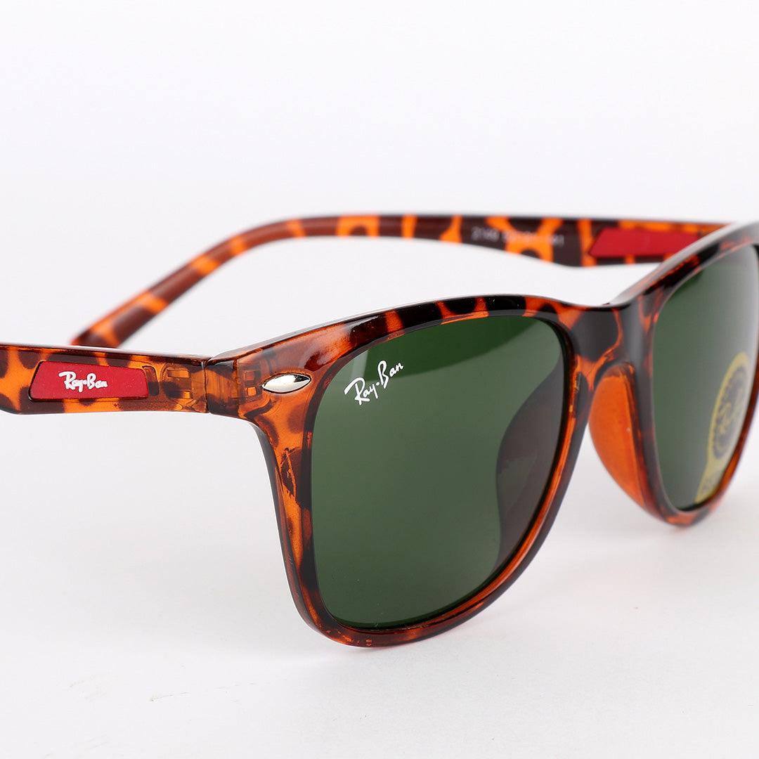 Ray-Ban Uv Protection Brown and Red Logo Sunglasses - Obeezi.com