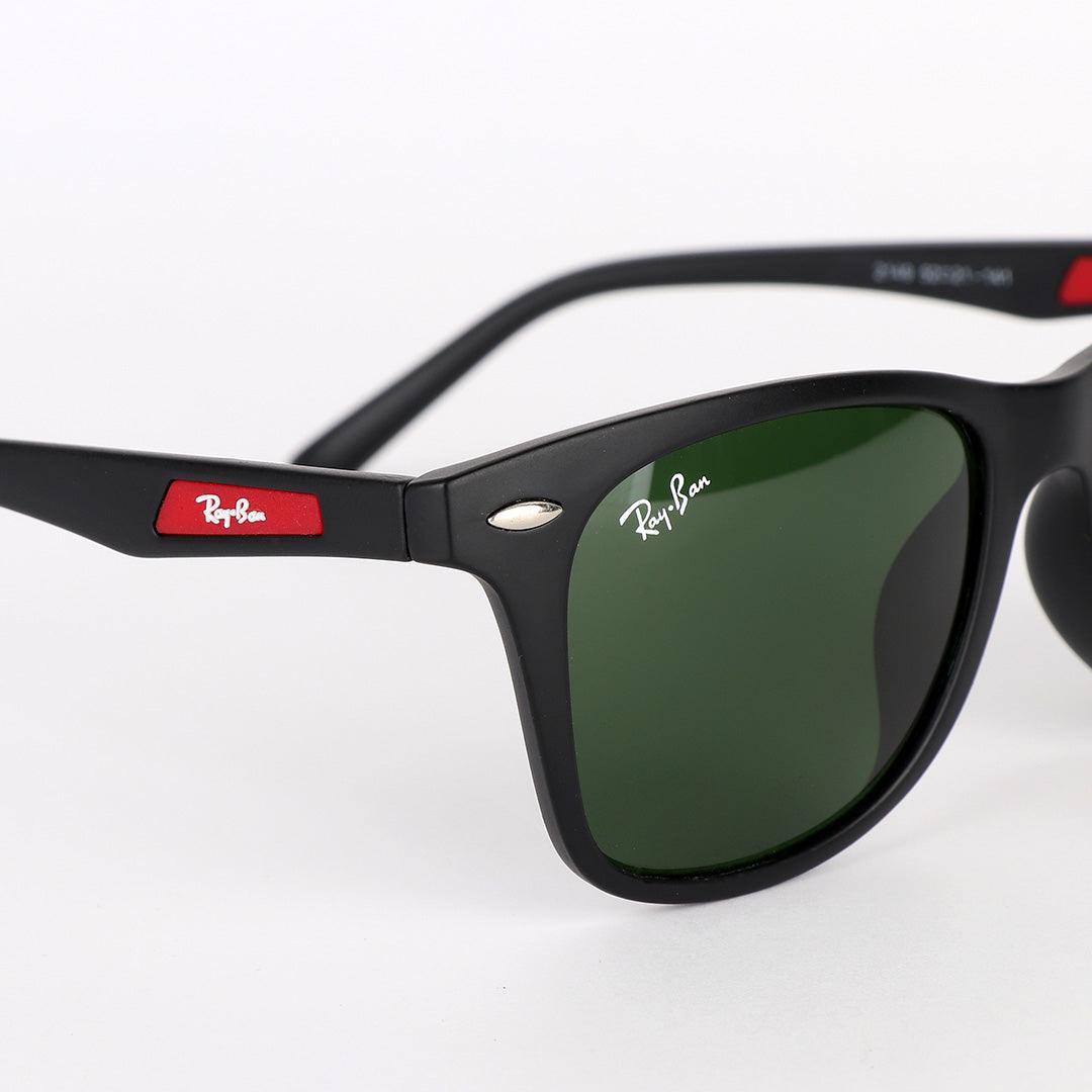 Ray-Ban Wayfarer Black and Red Crested Sunglasses - Obeezi.com