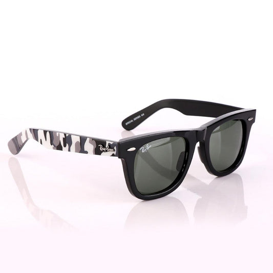Ray-Ban Wayfarer Dark Lens with Camo Frame Sunglasses - Obeezi.com