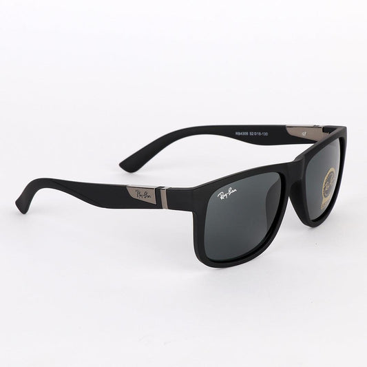 Ray-Ban Wayfarer Side Silver Crested Black Sunglasses - Obeezi.com