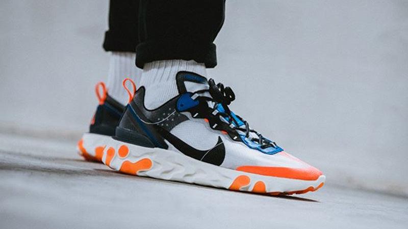 React Element '87 Blue Orange Men's Training Running Shoe - Obeezi