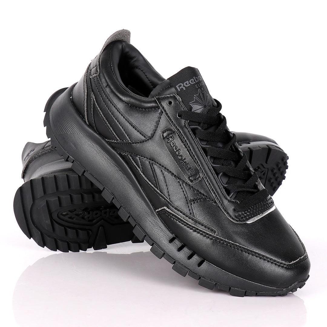 Reebok Classic Leather Black Sneakers - Obeezi.com
