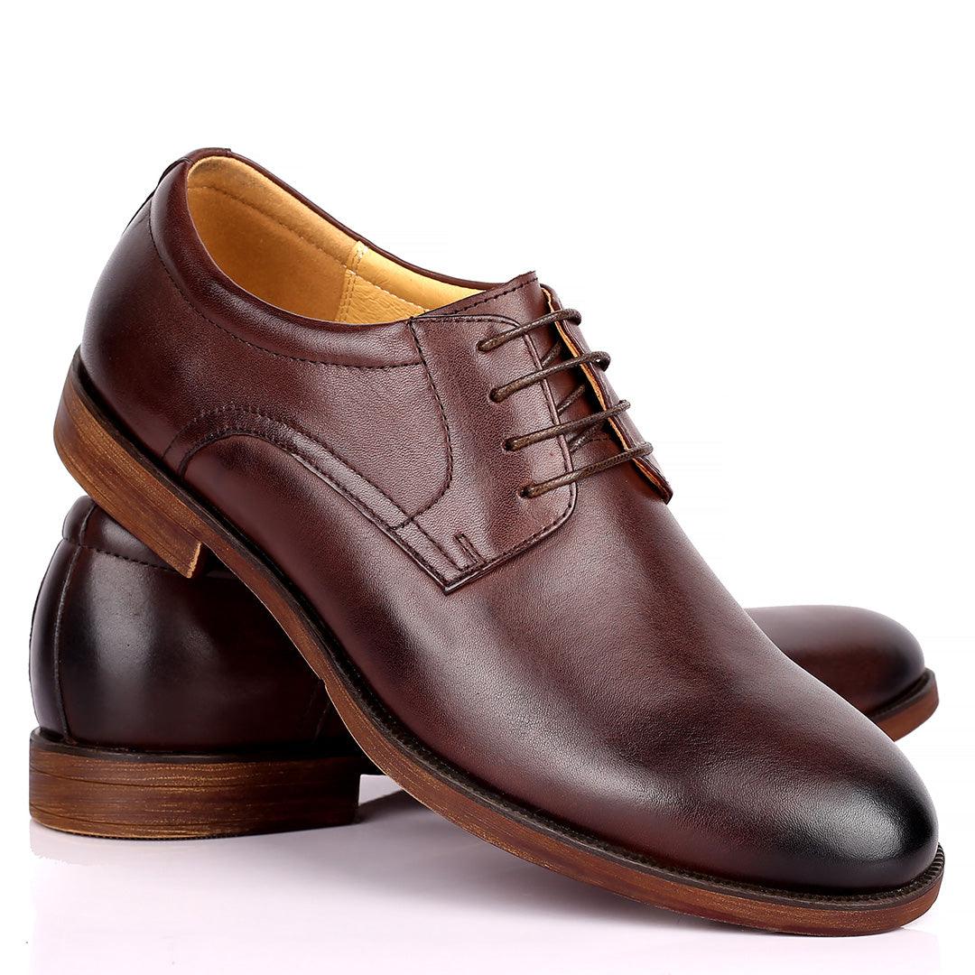 Rena Dulbecc Lace up Formal Superlative Shoe - Coffee - Obeezi.com
