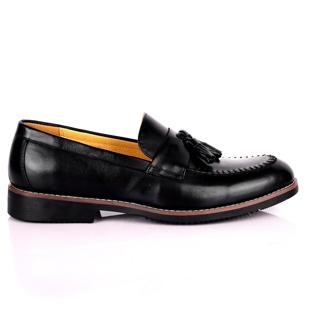 Renato Bulbecc Single Belt Tassels Designed Men's Shoes - Obeezi.com