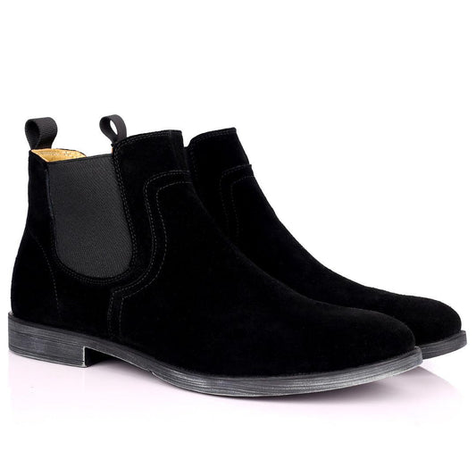 Renato Dullbecc Chelsea Black Suede Shoes - Obeezi.com