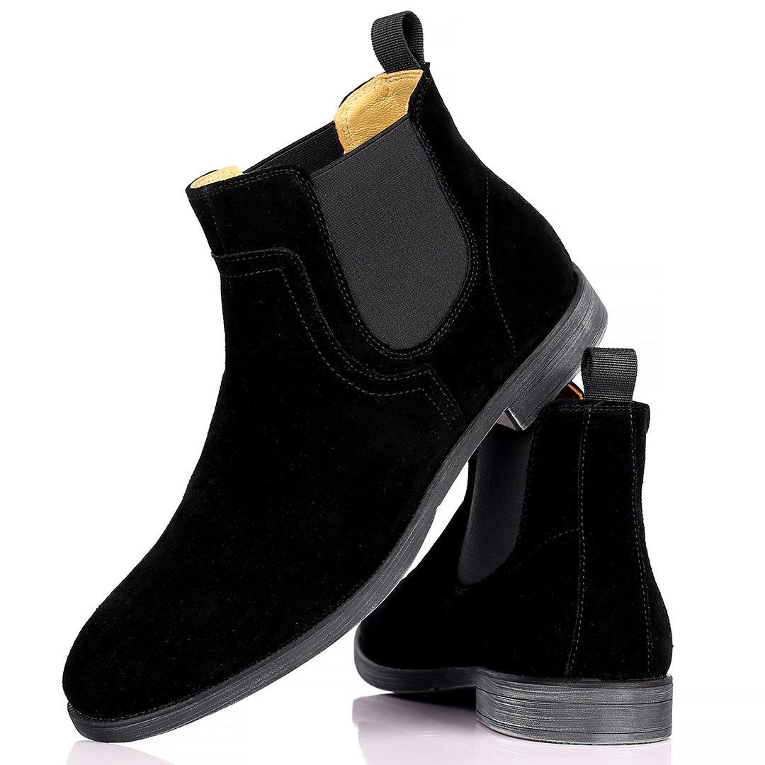 Renato Dullbecc Chelsea Black Suede Shoes - Obeezi.com