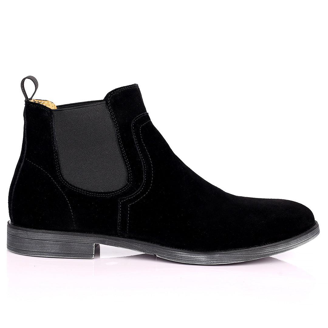Renato Dullbecc Chelsea Black Suede Shoes - Obeezi.com